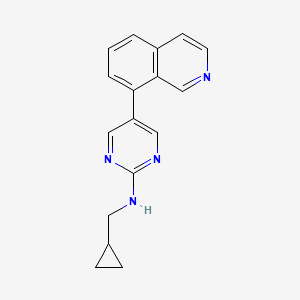 molecular formula C17H16N4 B6442529 N-(cyclopropylmethyl)-5-(isoquinolin-8-yl)pyrimidin-2-amine CAS No. 2640943-86-6