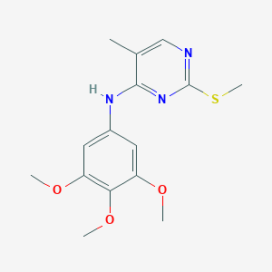 molecular formula C15H19N3O3S B6442544 5-methyl-2-(methylsulfanyl)-N-(3,4,5-trimethoxyphenyl)pyrimidin-4-amine CAS No. 2640935-30-2