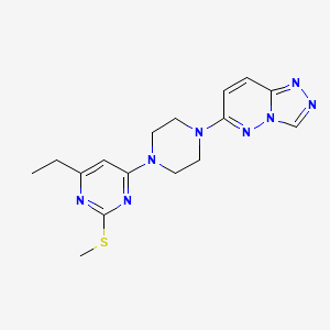 4-ethyl-2-(methylsulfanyl)-6-(4-{[1,2,4]triazolo[4,3-b]pyridazin-6-yl}piperazin-1-yl)pyrimidine
