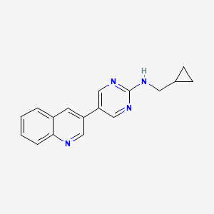 molecular formula C17H16N4 B6442561 N-(cyclopropylmethyl)-5-(quinolin-3-yl)pyrimidin-2-amine CAS No. 2549051-55-8