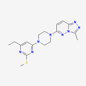 4-ethyl-6-(4-{3-methyl-[1,2,4]triazolo[4,3-b]pyridazin-6-yl}piperazin-1-yl)-2-(methylsulfanyl)pyrimidine
