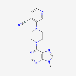 molecular formula C16H16N8 B6442604 3-[4-(9-methyl-9H-purin-6-yl)piperazin-1-yl]pyridine-4-carbonitrile CAS No. 2548987-84-2