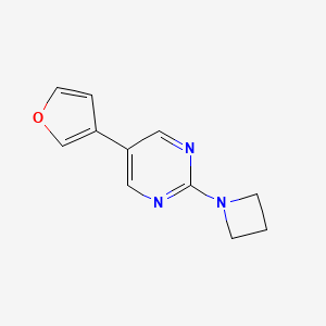 2-(azetidin-1-yl)-5-(furan-3-yl)pyrimidine