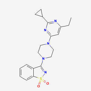 3-[4-(2-cyclopropyl-6-ethylpyrimidin-4-yl)piperazin-1-yl]-1??,2-benzothiazole-1,1-dione