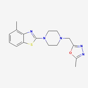 4-methyl-2-{4-[(5-methyl-1,3,4-oxadiazol-2-yl)methyl]piperazin-1-yl}-1,3-benzothiazole