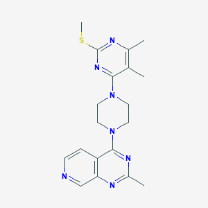 molecular formula C19H23N7S B6442695 4,5-dimethyl-6-(4-{2-methylpyrido[3,4-d]pyrimidin-4-yl}piperazin-1-yl)-2-(methylsulfanyl)pyrimidine CAS No. 2549012-36-2