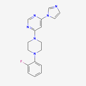 molecular formula C17H17FN6 B6442734 4-[4-(2-fluorophenyl)piperazin-1-yl]-6-(1H-imidazol-1-yl)pyrimidine CAS No. 2640946-05-8