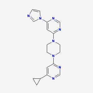 4-[4-(6-cyclopropylpyrimidin-4-yl)piperazin-1-yl]-6-(1H-imidazol-1-yl)pyrimidine