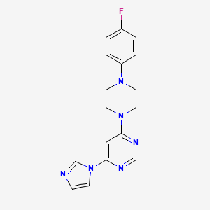 molecular formula C17H17FN6 B6442747 4-[4-(4-fluorophenyl)piperazin-1-yl]-6-(1H-imidazol-1-yl)pyrimidine CAS No. 2640836-61-7