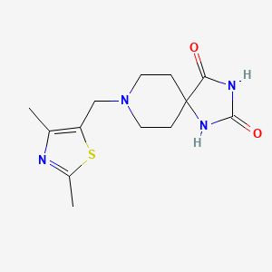 molecular formula C13H18N4O2S B6442797 8-[(2,4-dimethyl-1,3-thiazol-5-yl)methyl]-1,3,8-triazaspiro[4.5]decane-2,4-dione CAS No. 2549002-02-8
