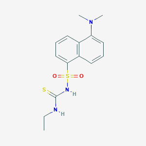 molecular formula C15H19N3O2S2 B064428 N-Dansyl-N'-ethylthiourea CAS No. 186661-19-8
