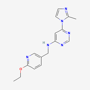 N-[(6-ethoxypyridin-3-yl)methyl]-6-(2-methyl-1H-imidazol-1-yl)pyrimidin-4-amine