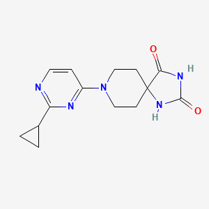 molecular formula C14H17N5O2 B6442812 8-(2-cyclopropylpyrimidin-4-yl)-1,3,8-triazaspiro[4.5]decane-2,4-dione CAS No. 2549016-55-7