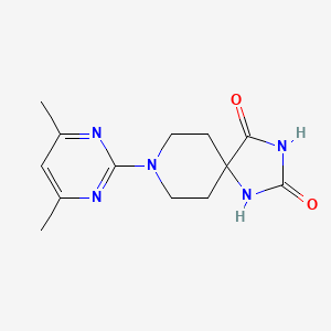 molecular formula C13H17N5O2 B6442841 8-(4,6-dimethylpyrimidin-2-yl)-1,3,8-triazaspiro[4.5]decane-2,4-dione CAS No. 2548977-06-4