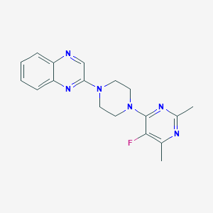 molecular formula C18H19FN6 B6442874 2-[4-(5-fluoro-2,6-dimethylpyrimidin-4-yl)piperazin-1-yl]quinoxaline CAS No. 2640952-13-0