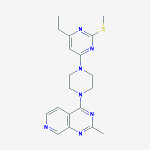 molecular formula C19H23N7S B6442880 4-ethyl-6-(4-{2-methylpyrido[3,4-d]pyrimidin-4-yl}piperazin-1-yl)-2-(methylsulfanyl)pyrimidine CAS No. 2549038-60-8