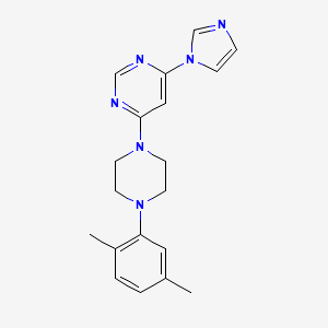 molecular formula C19H22N6 B6442889 4-[4-(2,5-dimethylphenyl)piperazin-1-yl]-6-(1H-imidazol-1-yl)pyrimidine CAS No. 2640879-27-0