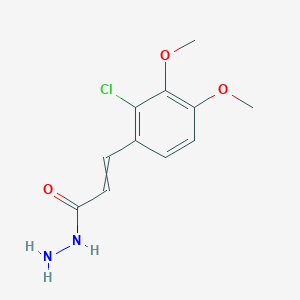 molecular formula C11H13ClN2O3 B064429 3-(2-Chloro-3,4-dimethoxyphenyl)prop-2-enohydrazide CAS No. 175135-99-6