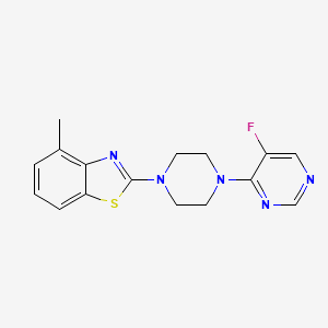 molecular formula C16H16FN5S B6442944 2-[4-(5-fluoropyrimidin-4-yl)piperazin-1-yl]-4-methyl-1,3-benzothiazole CAS No. 2640957-07-7