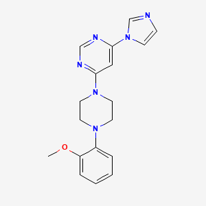 molecular formula C18H20N6O B6442955 4-(1H-imidazol-1-yl)-6-[4-(2-methoxyphenyl)piperazin-1-yl]pyrimidine CAS No. 2640867-06-5