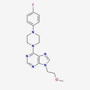 molecular formula C18H21FN6O B6442975 6-[4-(4-fluorophenyl)piperazin-1-yl]-9-(2-methoxyethyl)-9H-purine CAS No. 2640817-98-5