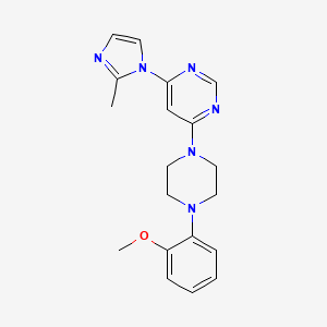 molecular formula C19H22N6O B6442980 4-[4-(2-methoxyphenyl)piperazin-1-yl]-6-(2-methyl-1H-imidazol-1-yl)pyrimidine CAS No. 2549004-39-7