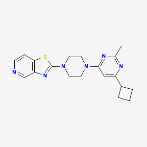 molecular formula C19H22N6S B6442998 4-cyclobutyl-2-methyl-6-(4-{[1,3]thiazolo[4,5-c]pyridin-2-yl}piperazin-1-yl)pyrimidine CAS No. 2549023-24-5