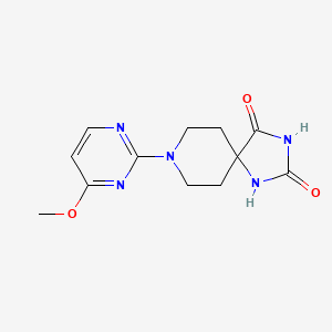 molecular formula C12H15N5O3 B6443068 8-(4-methoxypyrimidin-2-yl)-1,3,8-triazaspiro[4.5]decane-2,4-dione CAS No. 2549051-56-9