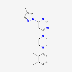 molecular formula C20H24N6 B6443081 4-[4-(2,3-dimethylphenyl)piperazin-1-yl]-6-(4-methyl-1H-pyrazol-1-yl)pyrimidine CAS No. 2549065-88-3