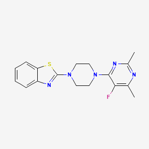 molecular formula C17H18FN5S B6443087 2-[4-(5-fluoro-2,6-dimethylpyrimidin-4-yl)piperazin-1-yl]-1,3-benzothiazole CAS No. 2640958-40-1