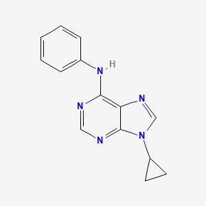 molecular formula C14H13N5 B6443160 9-cyclopropyl-N-phenyl-9H-purin-6-amine CAS No. 2640967-35-5