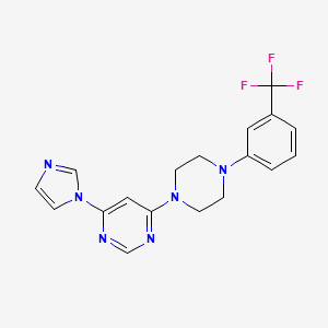 4-(1H-imidazol-1-yl)-6-{4-[3-(trifluoromethyl)phenyl]piperazin-1-yl}pyrimidine