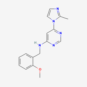 N-[(2-methoxyphenyl)methyl]-6-(2-methyl-1H-imidazol-1-yl)pyrimidin-4-amine