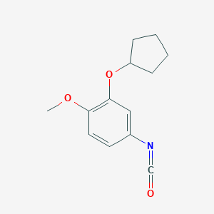 molecular formula C13H15NO3 B064432 3-环戊氧基-4-甲氧基苯基异氰酸酯 CAS No. 185300-51-0