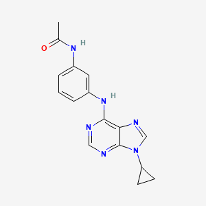 molecular formula C16H16N6O B6443252 N-{3-[(9-cyclopropyl-9H-purin-6-yl)amino]phenyl}acetamide CAS No. 2640960-59-2
