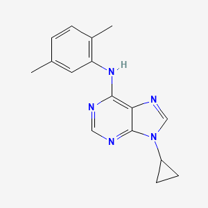 molecular formula C16H17N5 B6443296 9-cyclopropyl-N-(2,5-dimethylphenyl)-9H-purin-6-amine CAS No. 2640947-39-1