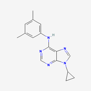 molecular formula C16H17N5 B6443305 9-cyclopropyl-N-(3,5-dimethylphenyl)-9H-purin-6-amine CAS No. 2640893-04-3