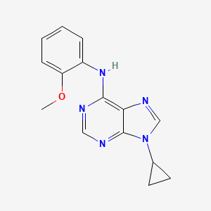 molecular formula C15H15N5O B6443317 9-cyclopropyl-N-(2-methoxyphenyl)-9H-purin-6-amine CAS No. 2640873-42-1