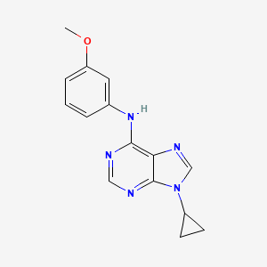molecular formula C15H15N5O B6443323 9-cyclopropyl-N-(3-methoxyphenyl)-9H-purin-6-amine CAS No. 2640949-15-9