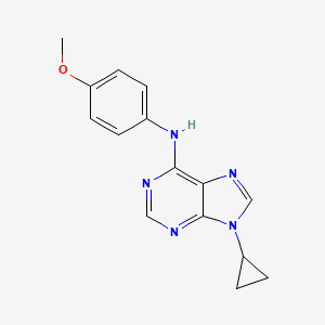 molecular formula C15H15N5O B6443324 9-cyclopropyl-N-(4-methoxyphenyl)-9H-purin-6-amine CAS No. 2640934-44-5