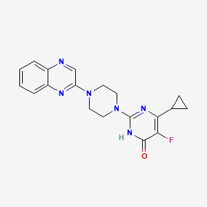 molecular formula C19H19FN6O B6443330 6-cyclopropyl-5-fluoro-2-[4-(quinoxalin-2-yl)piperazin-1-yl]-3,4-dihydropyrimidin-4-one CAS No. 2549041-12-3