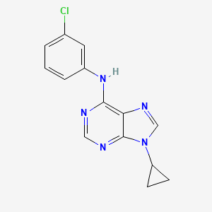 molecular formula C14H12ClN5 B6443353 N-(3-chlorophenyl)-9-cyclopropyl-9H-purin-6-amine CAS No. 2640878-91-5