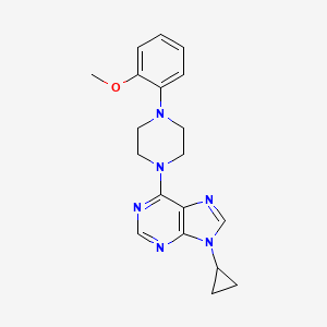 molecular formula C19H22N6O B6443405 9-cyclopropyl-6-[4-(2-methoxyphenyl)piperazin-1-yl]-9H-purine CAS No. 2640950-94-1