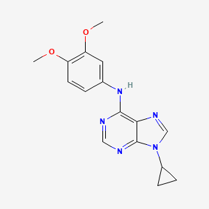 molecular formula C16H17N5O2 B6443409 9-cyclopropyl-N-(3,4-dimethoxyphenyl)-9H-purin-6-amine CAS No. 2640965-51-9