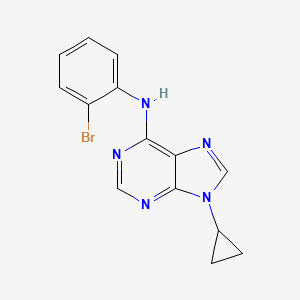 molecular formula C14H12BrN5 B6443431 N-(2-bromophenyl)-9-cyclopropyl-9H-purin-6-amine CAS No. 2640957-80-6