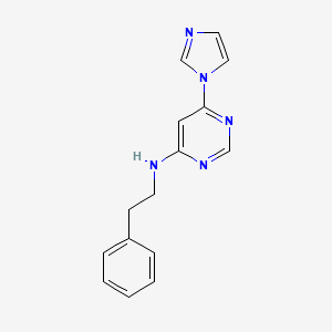 molecular formula C15H15N5 B6443448 6-(1H-imidazol-1-yl)-N-(2-phenylethyl)pyrimidin-4-amine CAS No. 2640899-25-6