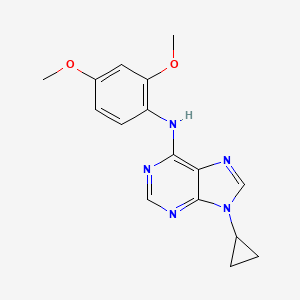 molecular formula C16H17N5O2 B6443484 9-cyclopropyl-N-(2,4-dimethoxyphenyl)-9H-purin-6-amine CAS No. 2640945-30-6