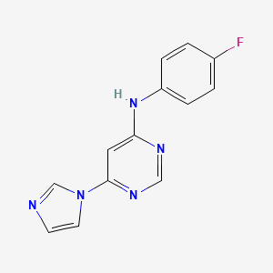 molecular formula C13H10FN5 B6443510 N-(4-fluorophenyl)-6-(1H-imidazol-1-yl)pyrimidin-4-amine CAS No. 2640961-71-1