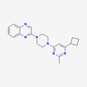 molecular formula C21H24N6 B6443548 2-[4-(6-cyclobutyl-2-methylpyrimidin-4-yl)piperazin-1-yl]quinoxaline CAS No. 2549039-94-1