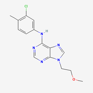 molecular formula C15H16ClN5O B6443586 N-(3-chloro-4-methylphenyl)-9-(2-methoxyethyl)-9H-purin-6-amine CAS No. 2415644-96-9